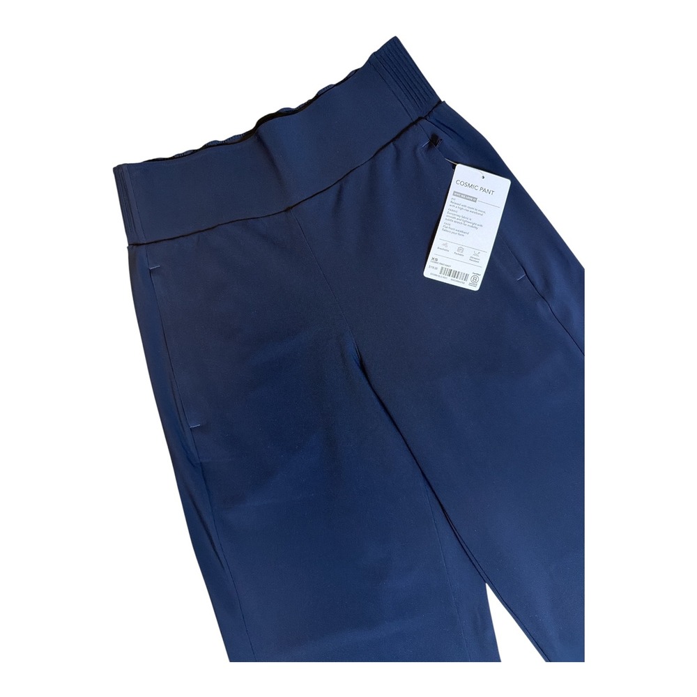 Athleta Cosmic Pant Navy Blue High‎ Rise Wide Leg Eurojersey XS NEW